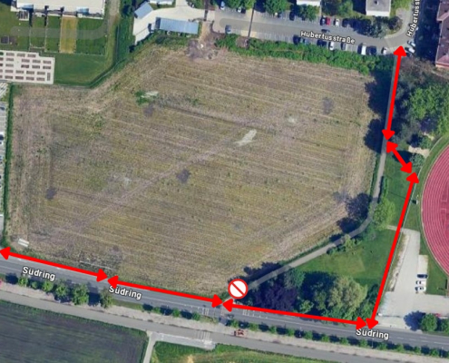 Umleitung Radweg Skizze